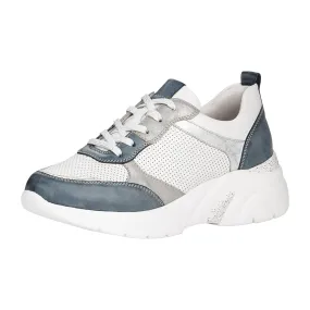 Remonte D4100-81 Blue Women's Sneakers with Removable Insole and Mesh Upper