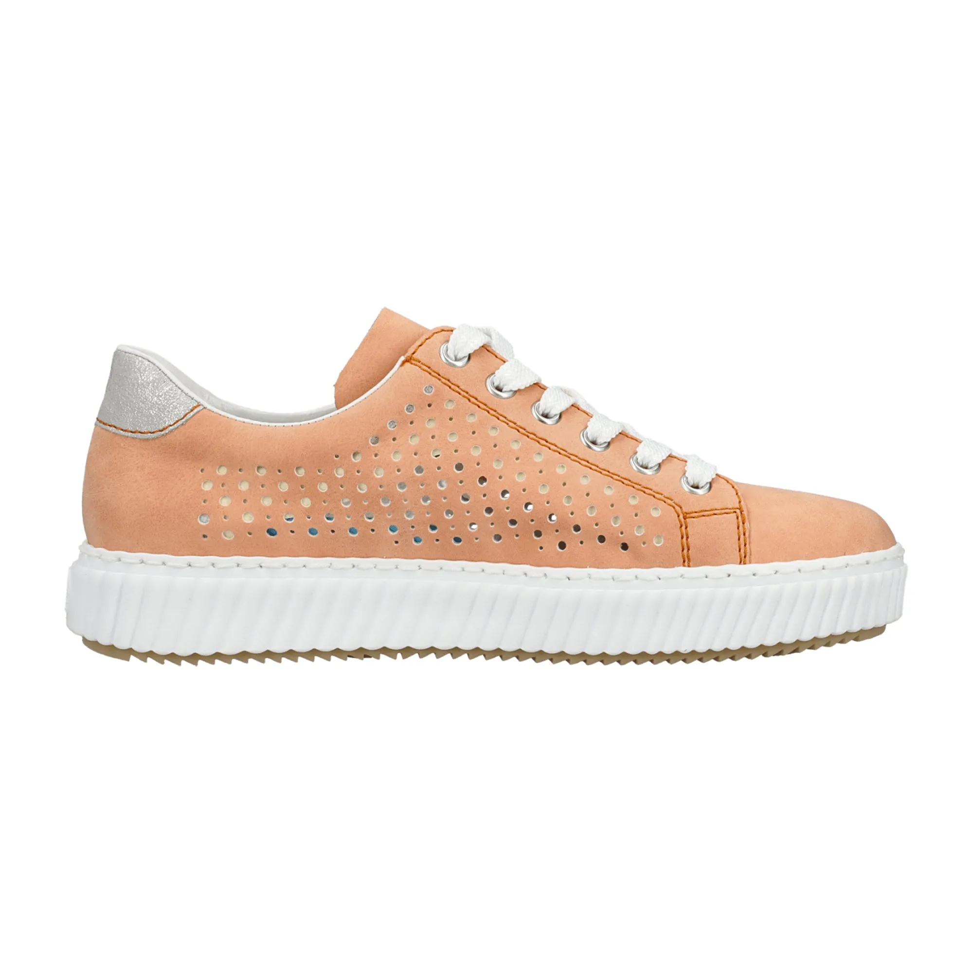 Rieker Morelia Women's Orange Sneakers with Removable Insole