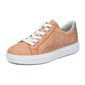 Rieker Morelia Women's Orange Sneakers with Removable Insole