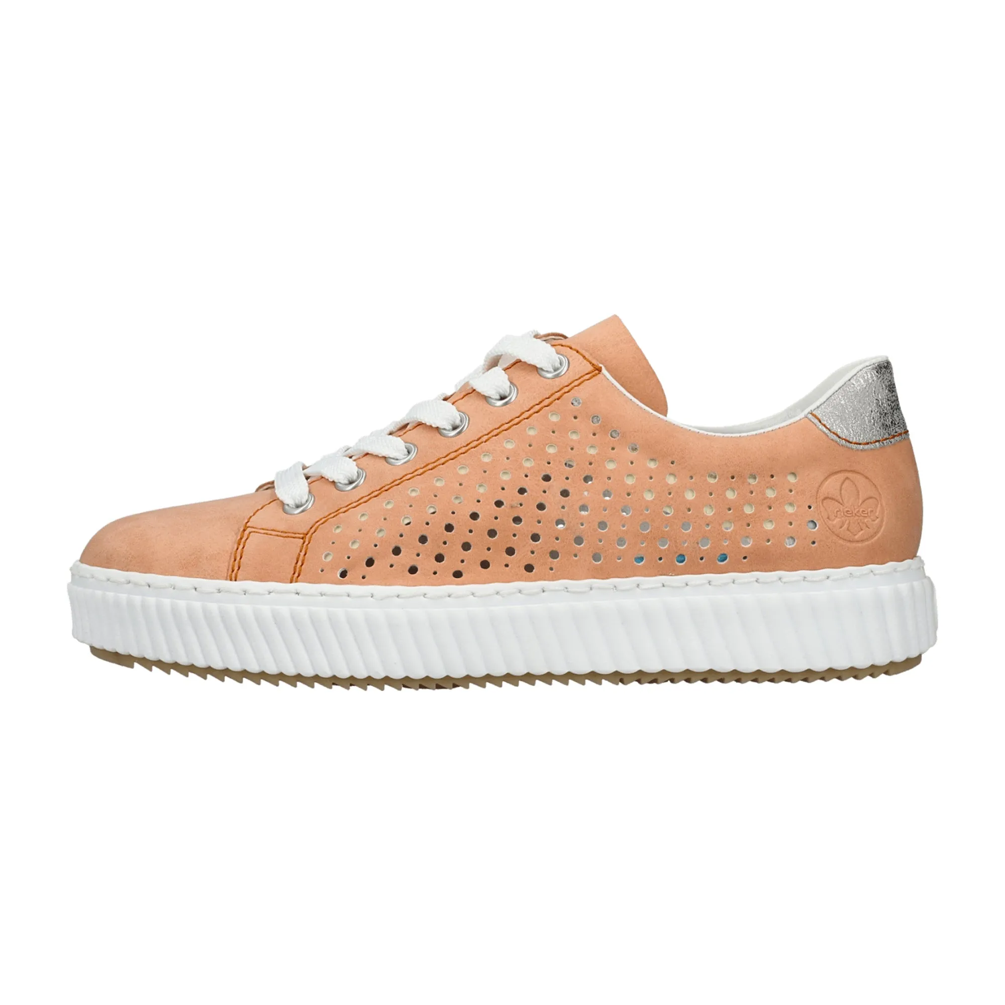 Rieker Morelia Women's Orange Sneakers with Removable Insole