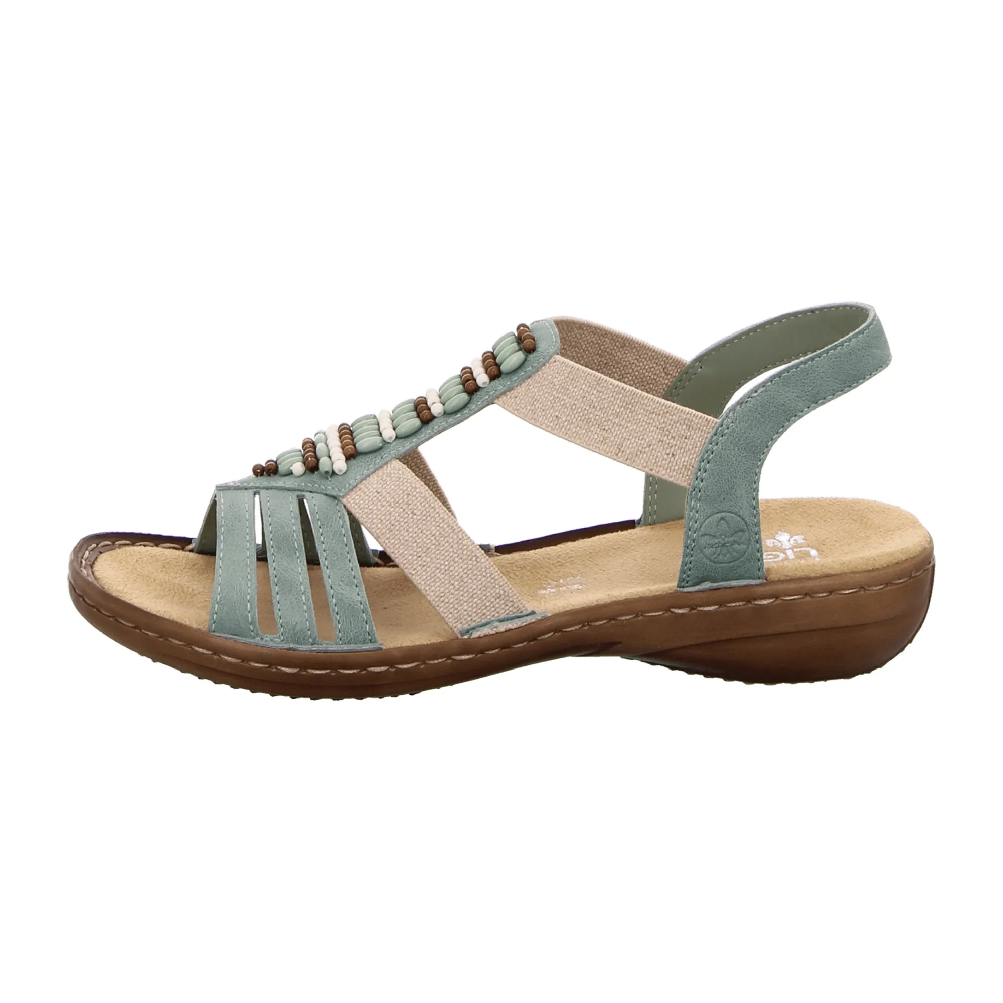 Rieker Women's Green Sandals 60851-52 Spring Summer Collection