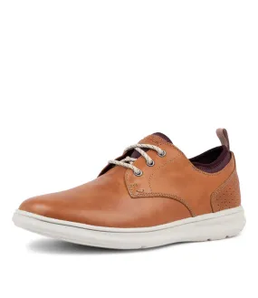 ROCKPORT Zaden Oxford Boston Tan Leather Sneakers