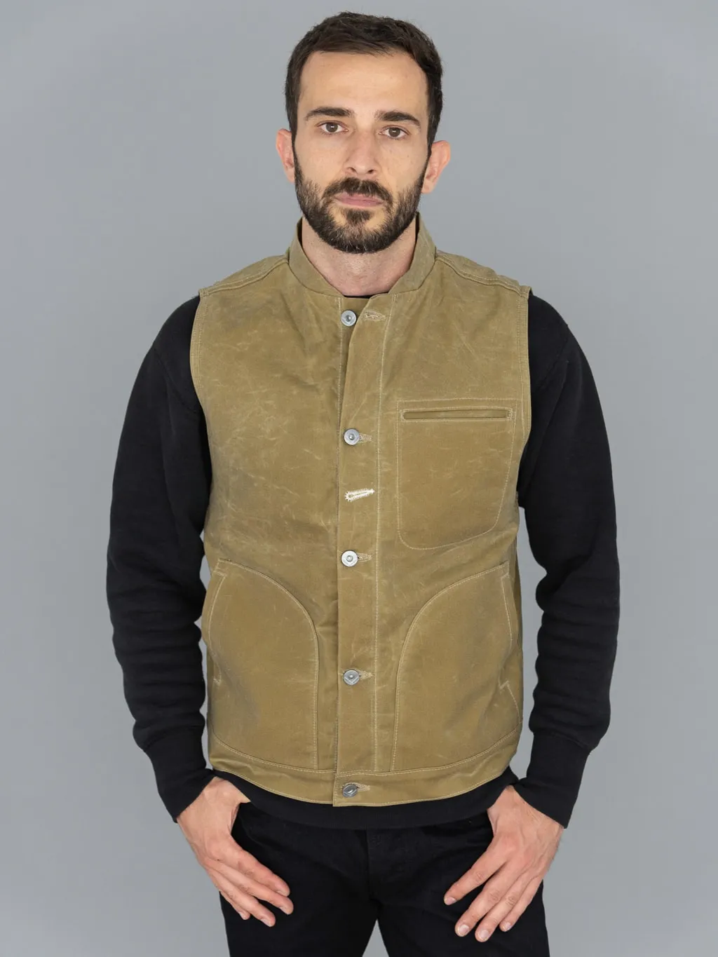 Rogue Territory Waxed Canvas Supply Vest Tan