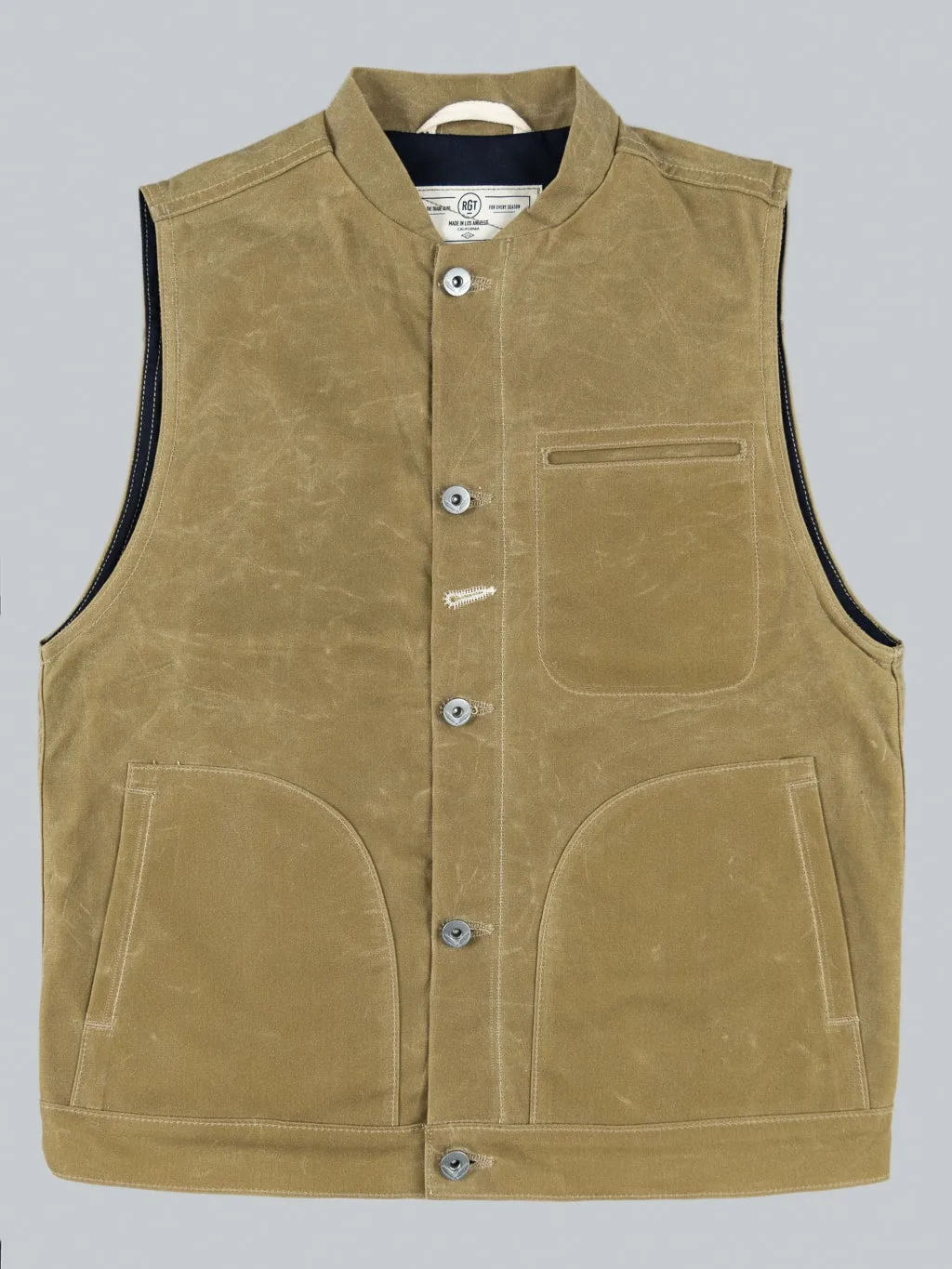 Rogue Territory Waxed Canvas Supply Vest Tan