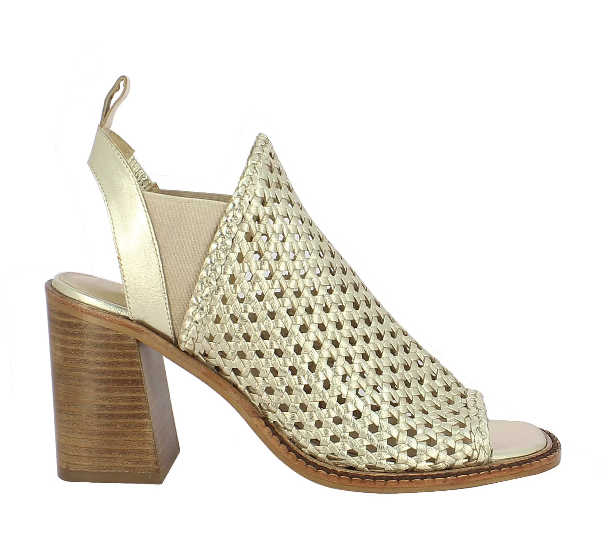 Saint G Woven Leather High Ankle Sandals - Bell a