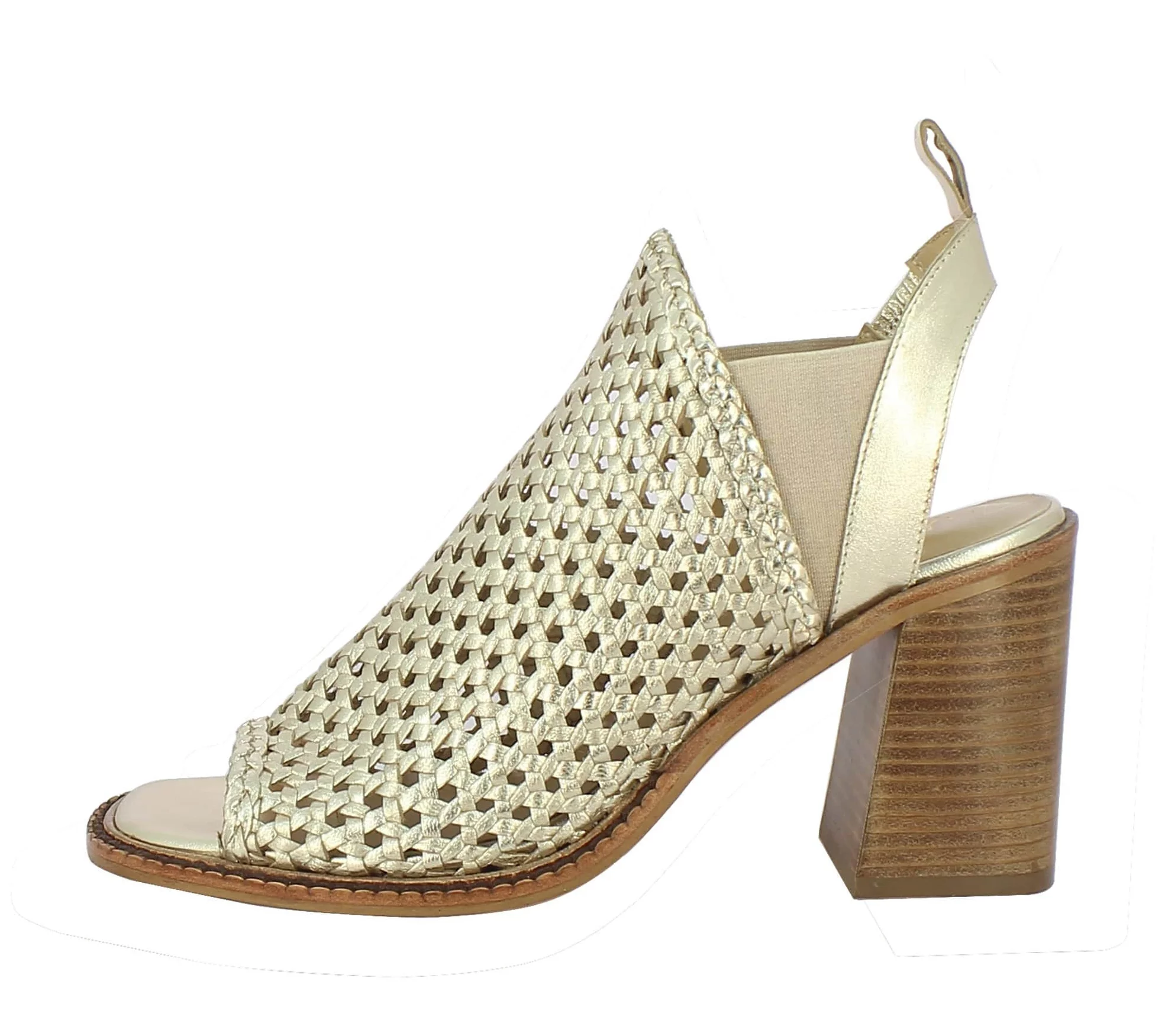 Saint G Woven Leather High Ankle Sandals - Bell a