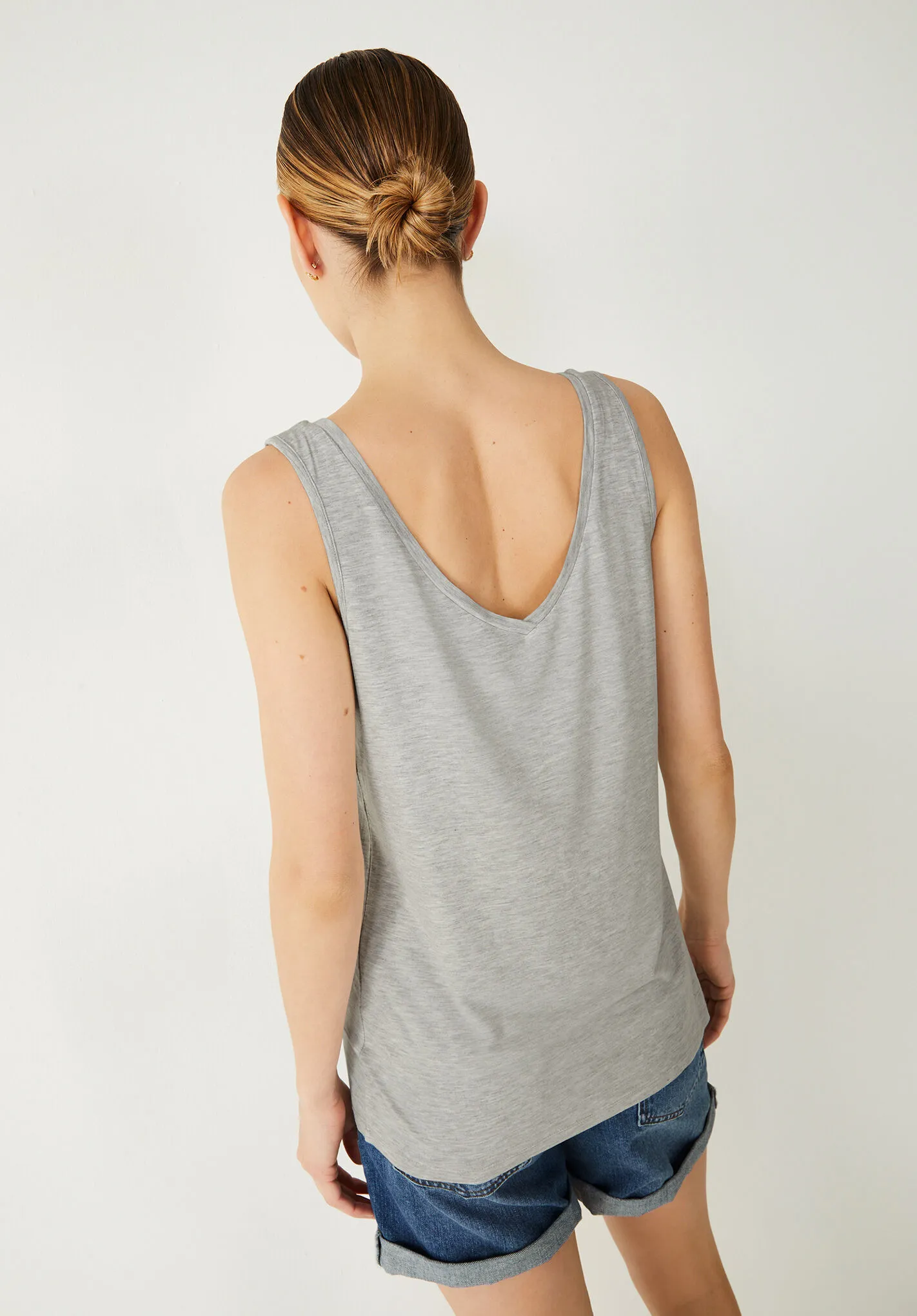 Sally V-Neck Jersey Vest Top