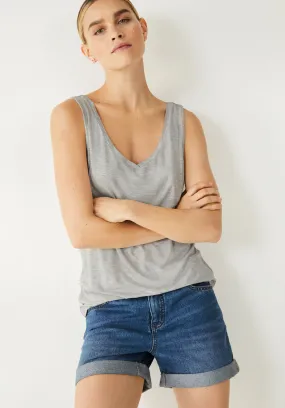 Sally V-Neck Jersey Vest Top