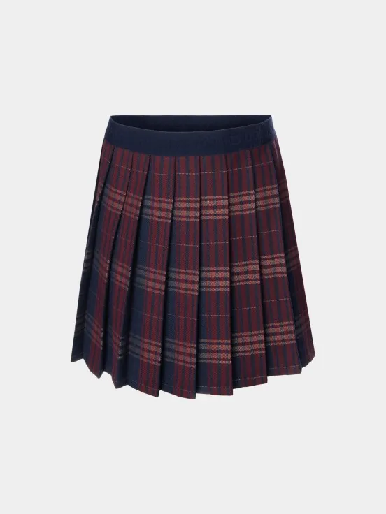 Skirt with plaid pattern