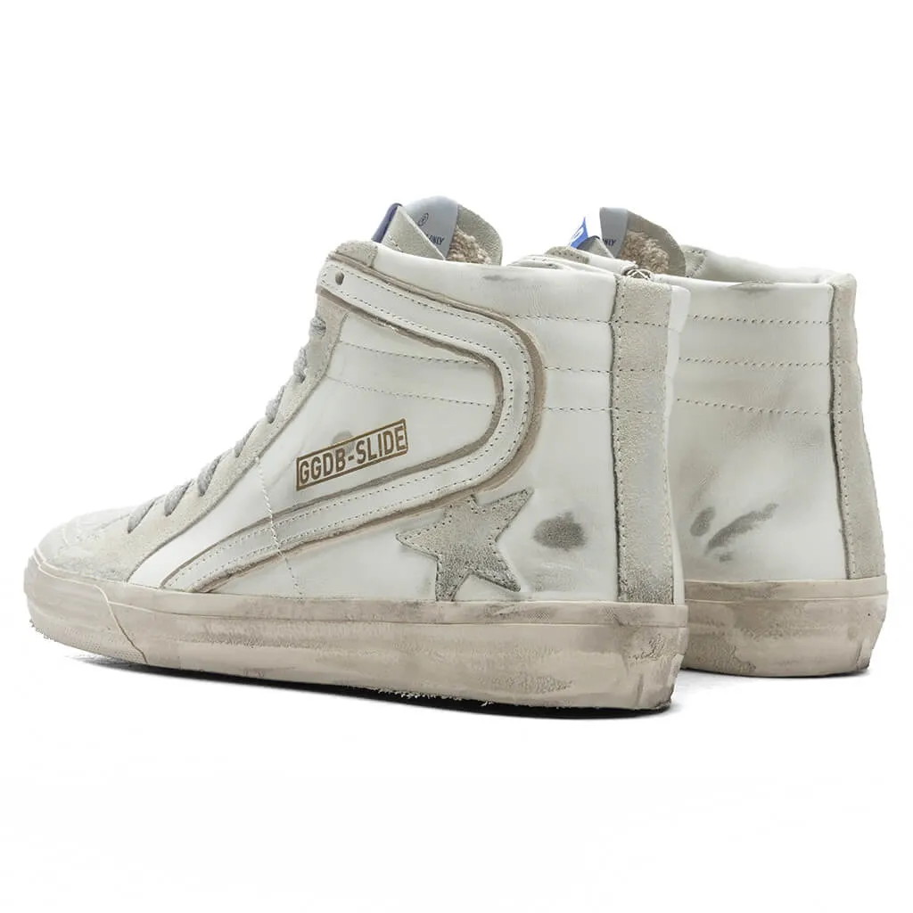 Slide Leather Sneakers - White/Ice