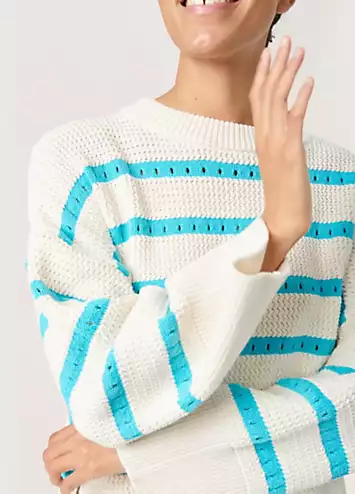 Soaked in Luxury Ravalina Stripes Casual Fit Pullover | Grattan