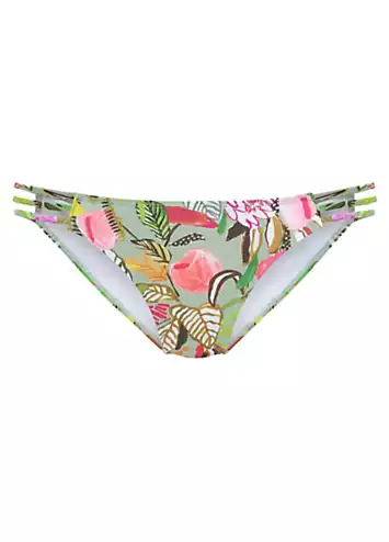 s.Oliver Floral Cut Out Bikini Bottoms | Grattan