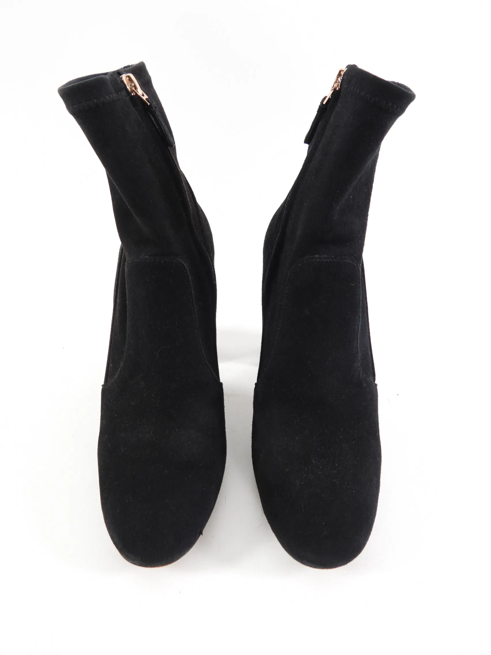 Sophia Webster Black Suede Glitter Heel Ankle Boot - 37.5