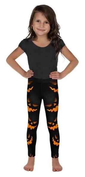 Spooky Pumpkin Halloween Kid's Leggings