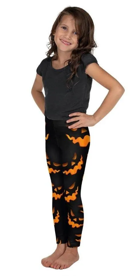 Spooky Pumpkin Halloween Kid's Leggings