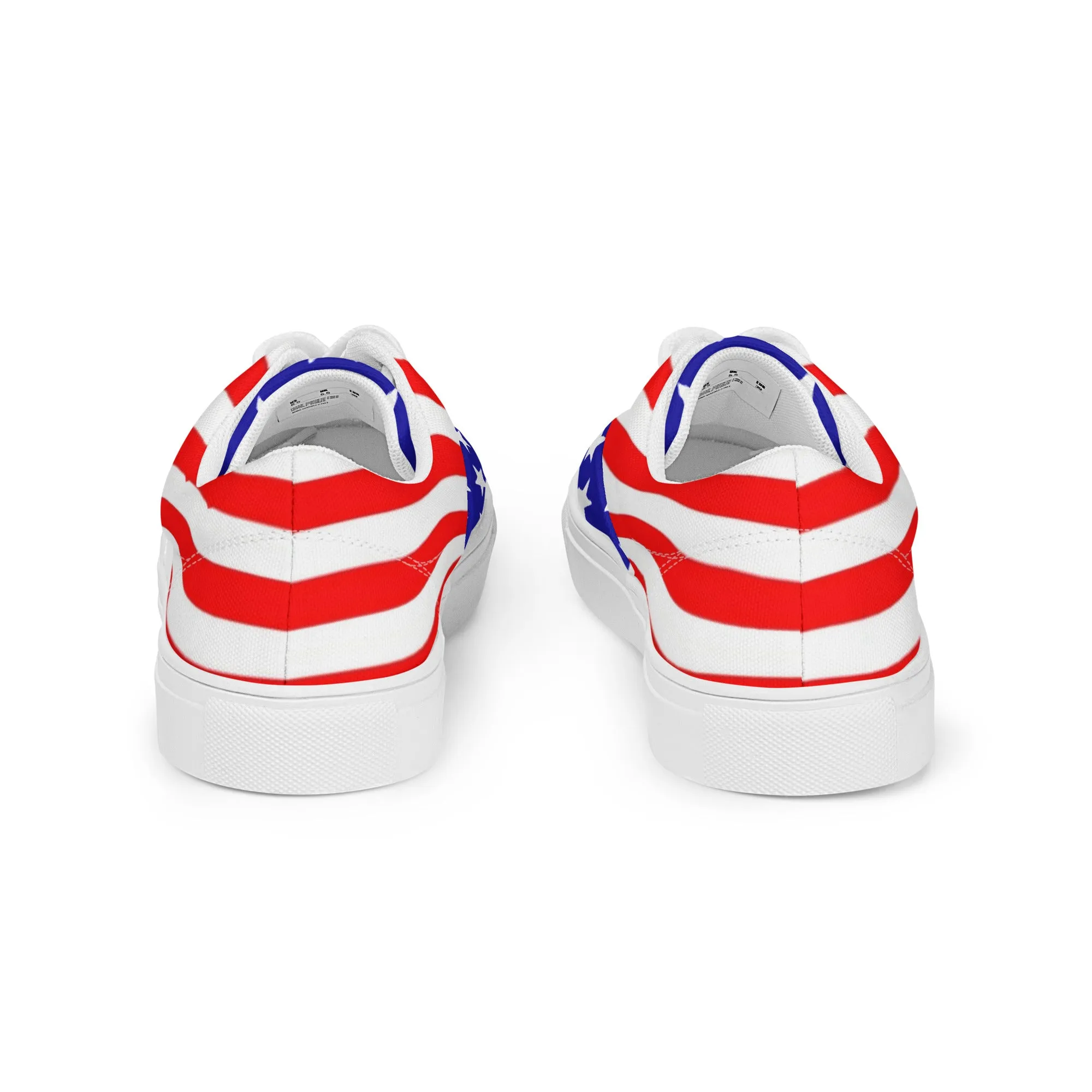 Stars and Stripes Men’s Lace-up Canvas Shoes