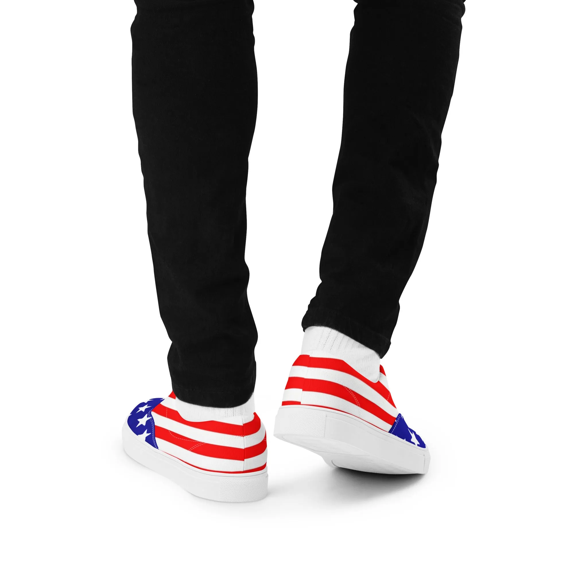 Stars and Stripes Men’s Lace-up Canvas Shoes