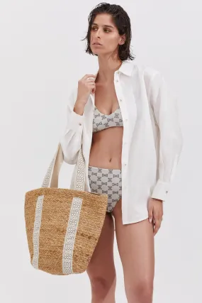 STRAW BEACH BAG