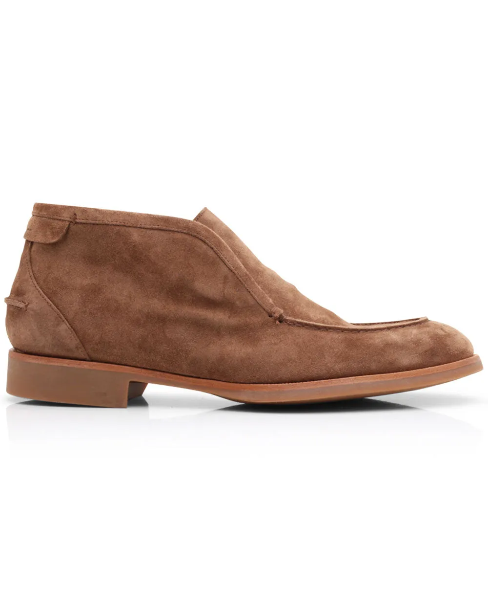 Suede Fidenza Slip On Ankle Boot in Tan