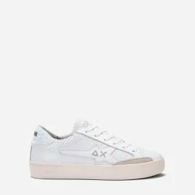 Sun68 Katy Leather Bianco Argento Sneakers