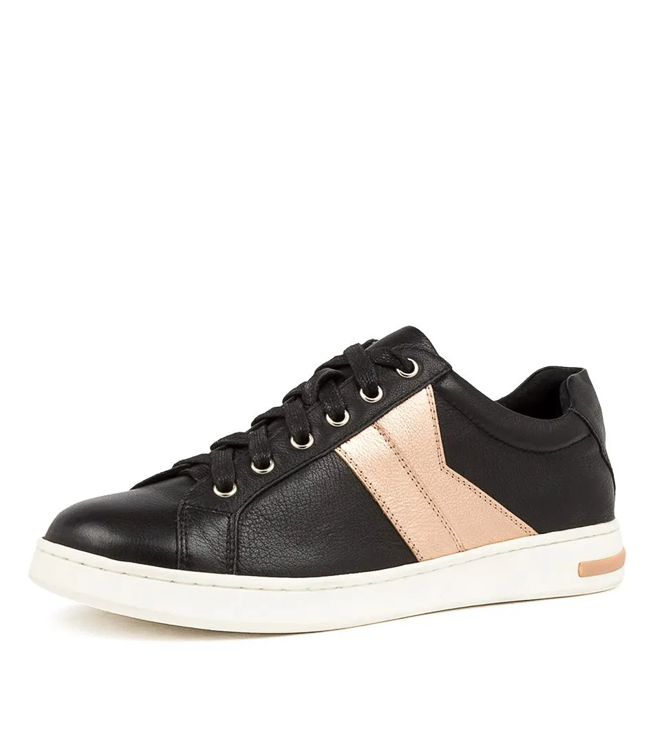 SUPERSOFT Cheryl2 Black Gold Leather Sneakers Ws