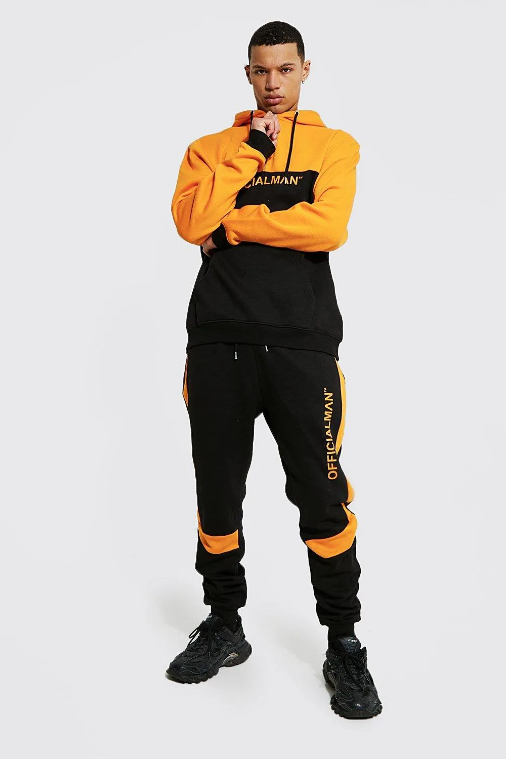 Tall 1/4 Zip Ofcl Man Colour Block Tracksuit