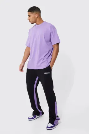 Tall Oversized Gusset T-shirt Tracksuit | boohooMAN UK