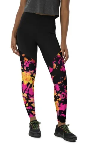 Tie Dye Multicolor Compression Leggings