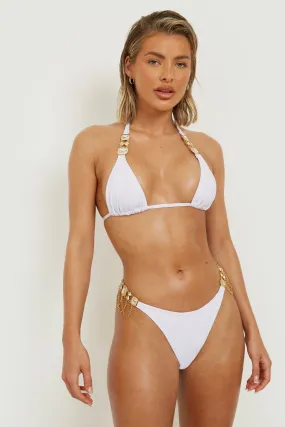 Trim Detail Triangle Bikini Top