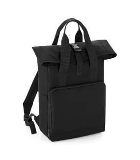 Twin handle roll-top backpack one size black Bagbase