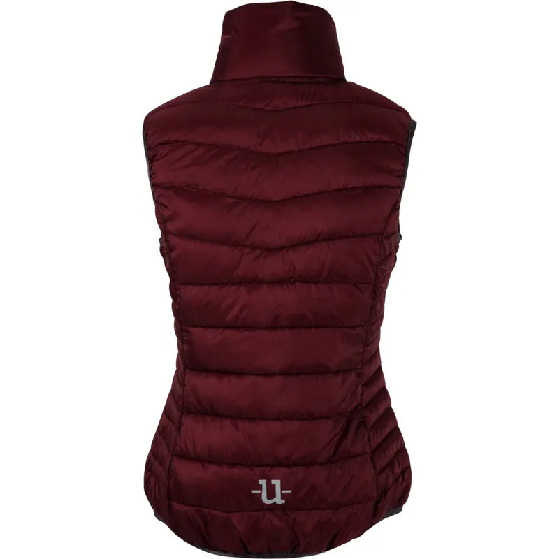 Uhip Padded Ladies Vest Rich Burgundy Sheen