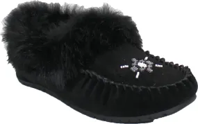 Urban Trail Hard Sole Black Suede Slipper