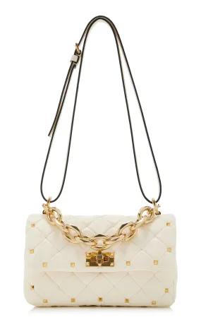 Valentino Garavani Small Rockstud Spike Quilted Leather Shoulder Bag