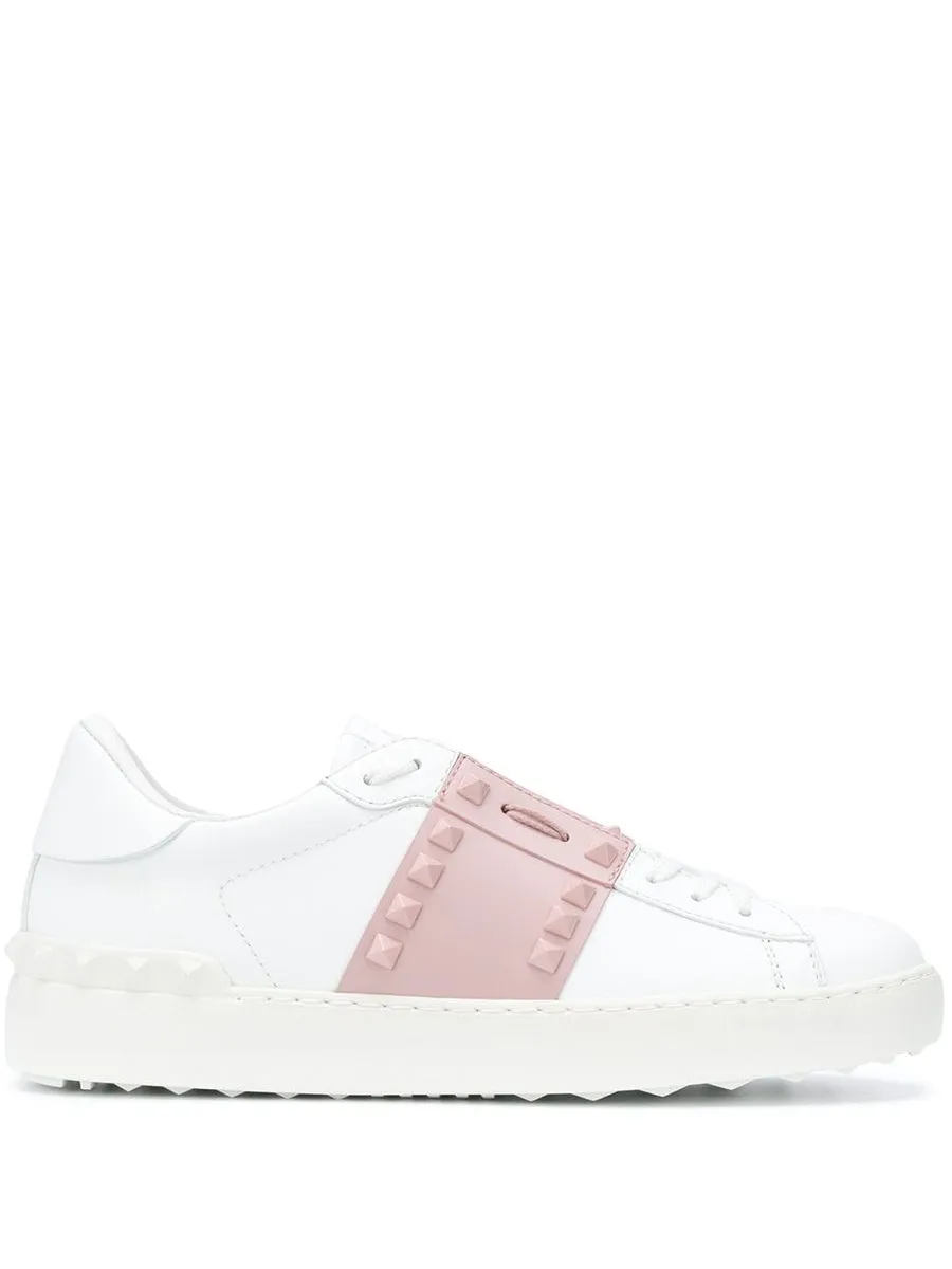 Valentino Garavani    Valentino Garavani Rockstud Untitled Leather Sneakers