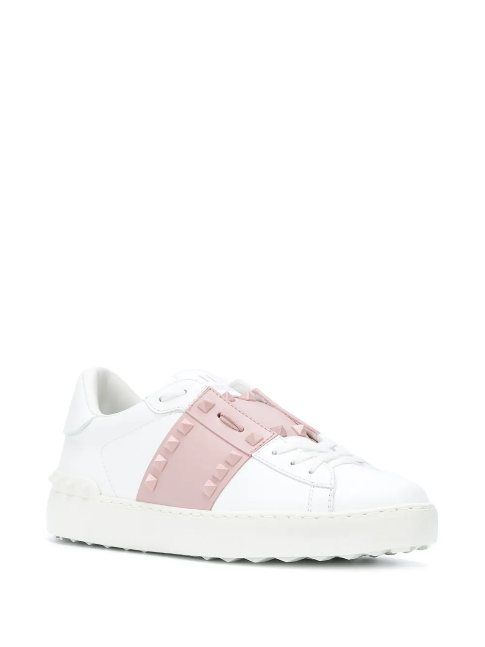 Valentino Garavani    Valentino Garavani Rockstud Untitled Leather Sneakers