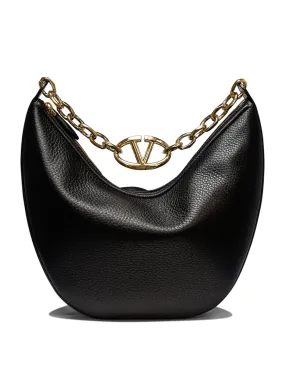 Valentino Garavani    Valentino Garavani V Logo Moon Shoulder Bag