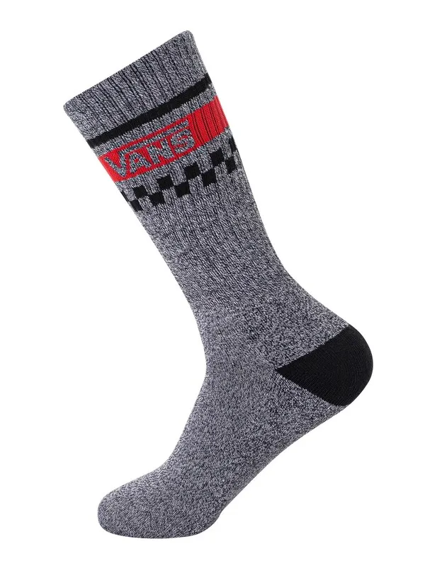 Vans 3 Pack University Crew Socks - White/Grey/Black