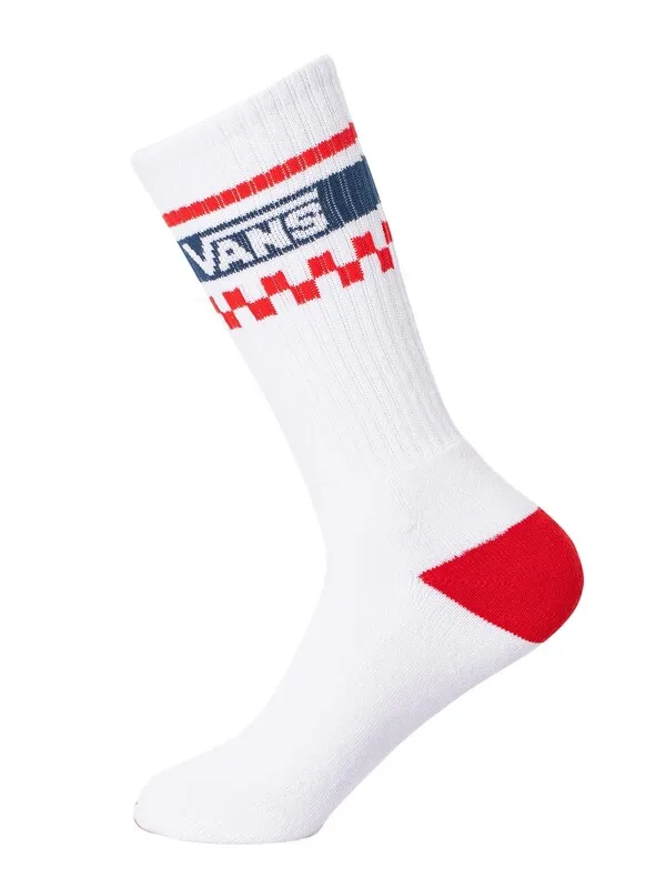 Vans 3 Pack University Crew Socks - White/Grey/Black