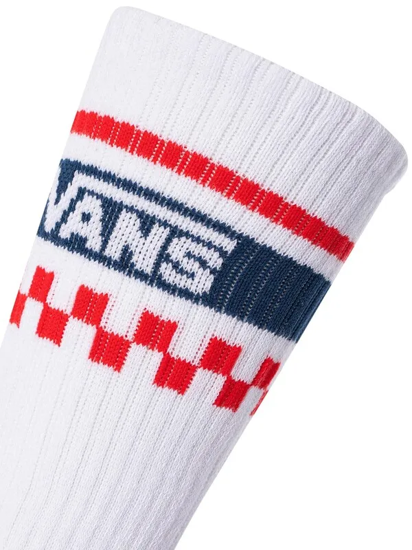 Vans 3 Pack University Crew Socks - White/Grey/Black