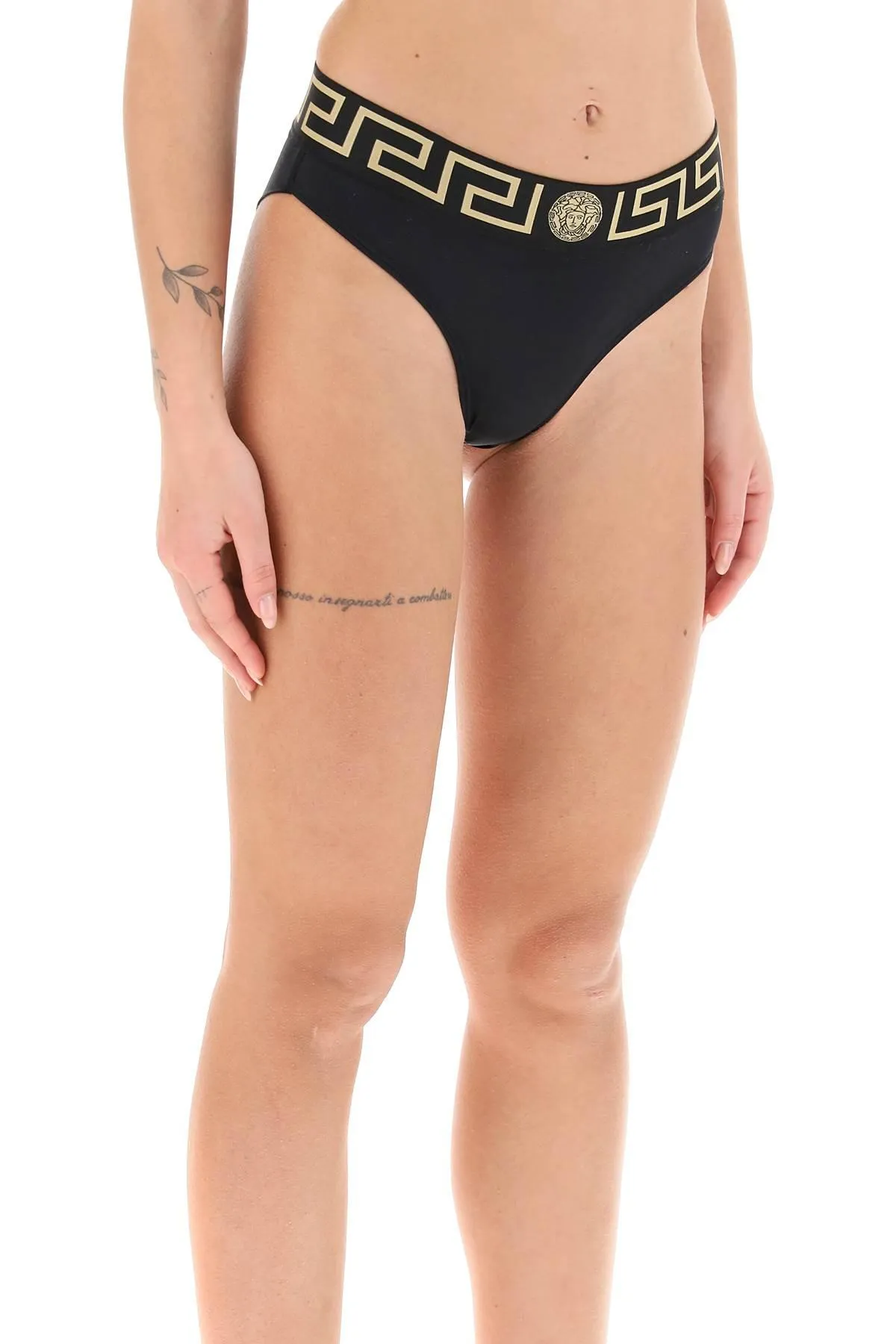 Versace    Versace Bikini Bottom With Greca Band