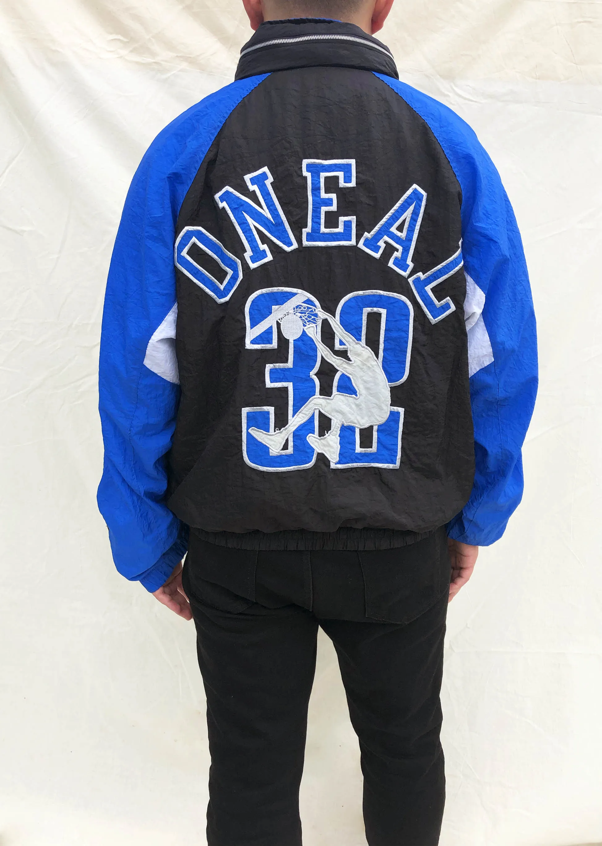 Vintage 90's NBA Reebok x Shaquille O'Neal Jacket Black/Blue (L)