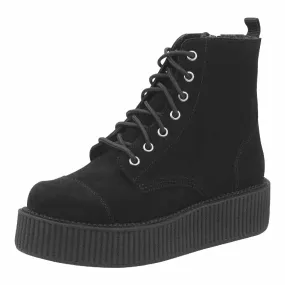 Viva Mondo Creeper Boot Black Suede