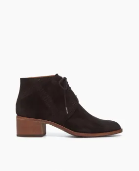 Warehouse Sale - Sake Boot Black Embossed Suede