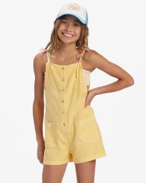 Wave Watch Jr Romper - Honeysuckle