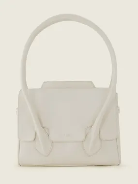 White Leather Handbag for Women - Colette S Pastel Chalk | PAUL MARIUS