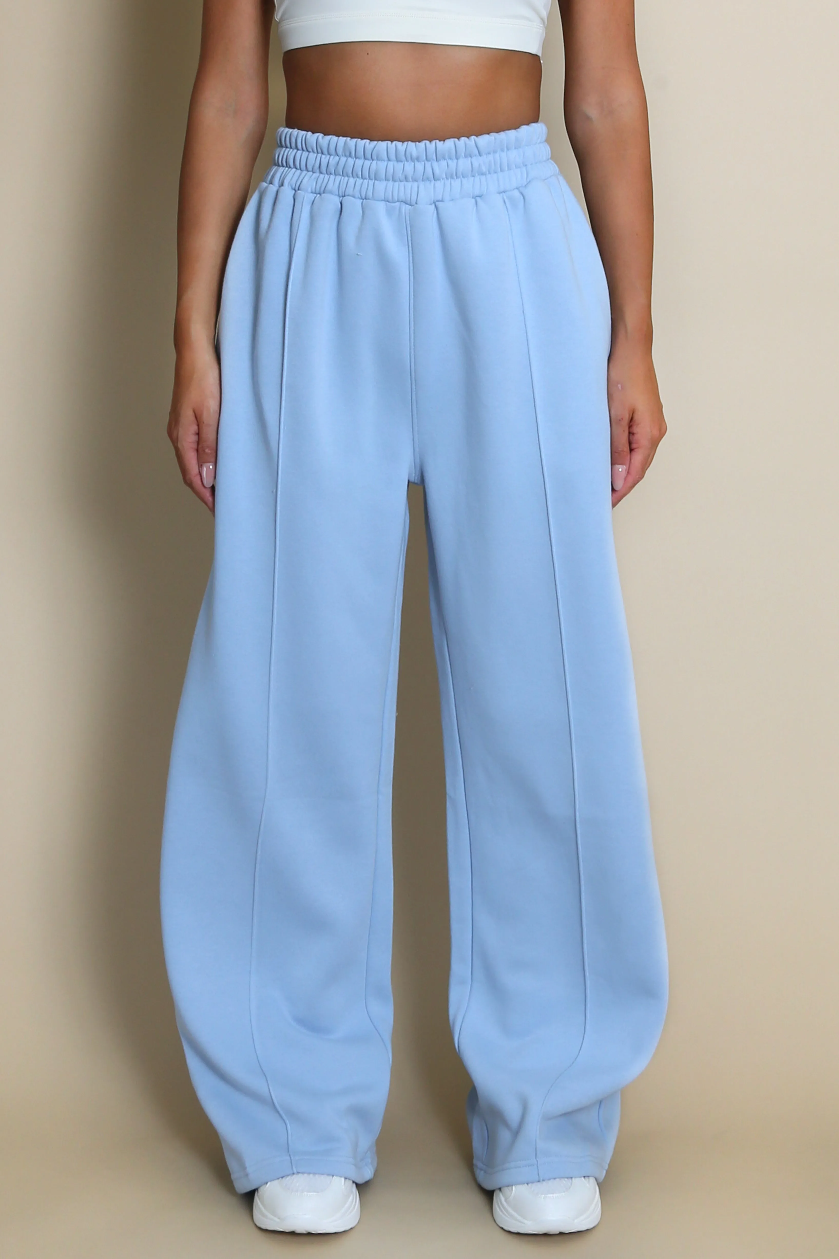 Wide Leg Joggers In Blue