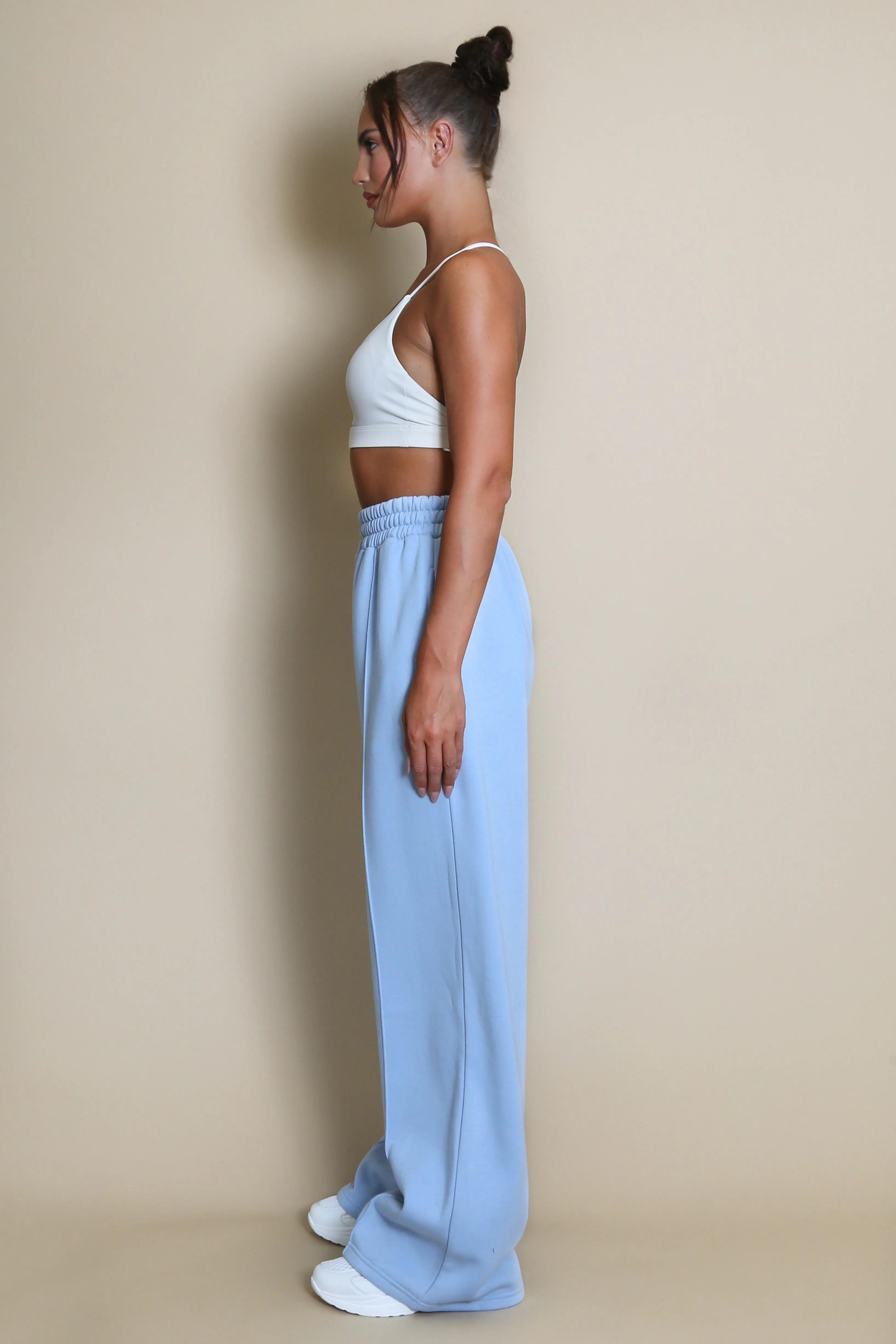 Wide Leg Joggers In Blue