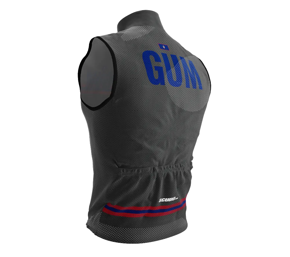 Wind Breaker Cycling Running Sports Vest Guam Country Code for Men And Women