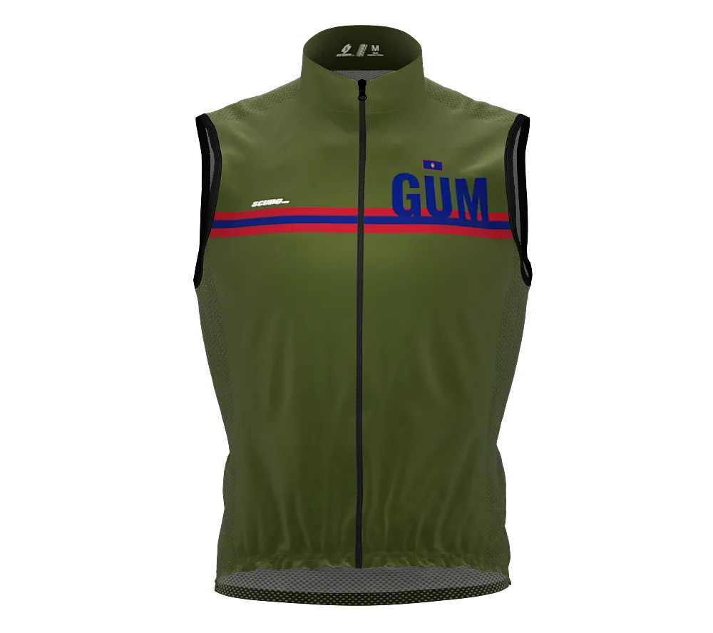 Wind Breaker Cycling Running Sports Vest Guam Country Code for Men And Women