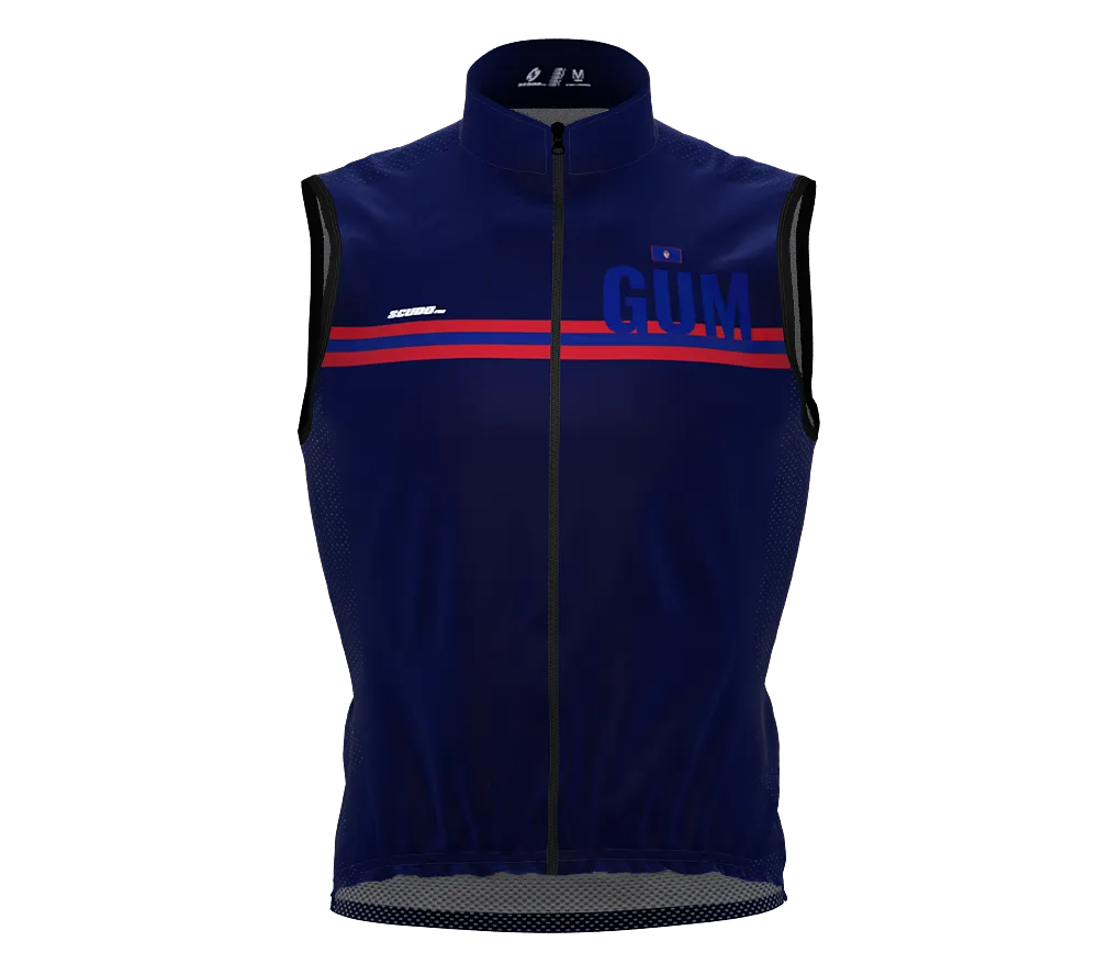 Wind Breaker Cycling Running Sports Vest Guam Country Code for Men And Women